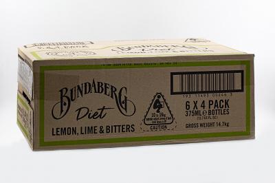 Напиток безалкогольный газированный Лимон, Лайм и Пряности низкоколорийный BUNDABERG 375 мл
